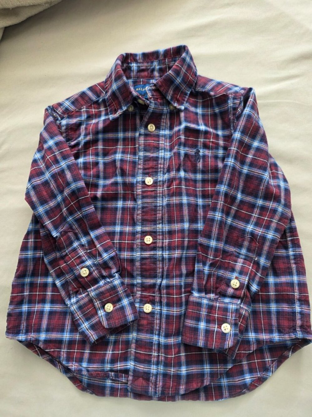 Ralph Lauren Plaid Buttondown, Size 2T